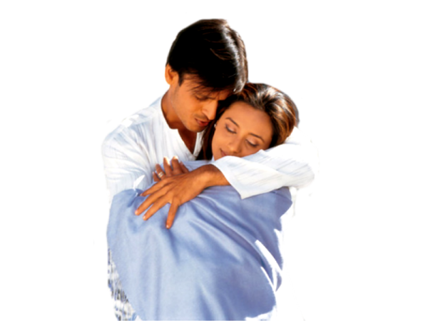 Двое влюбленных на прозрачном фоне