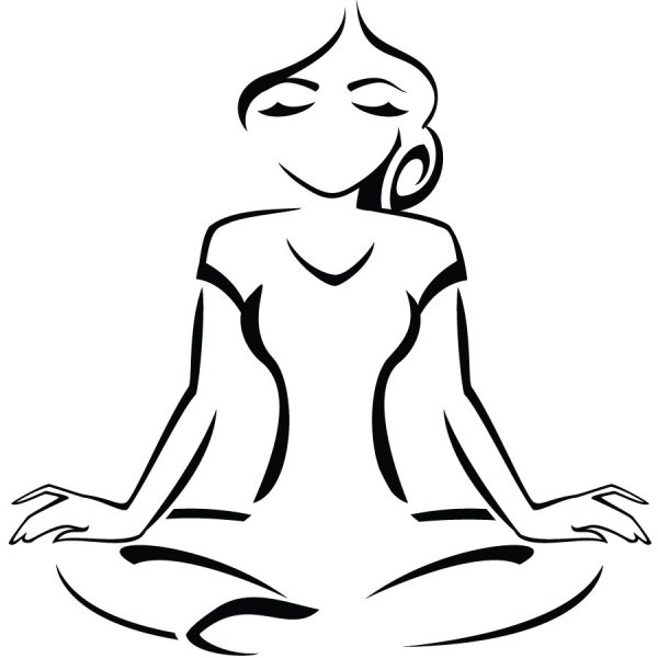 Девушка медитирует