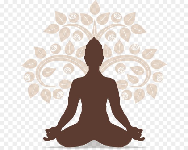 Человек в позе лотоса вектор