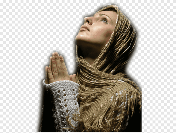 Женщина молится