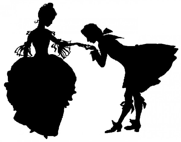 Силуэты людей на балу