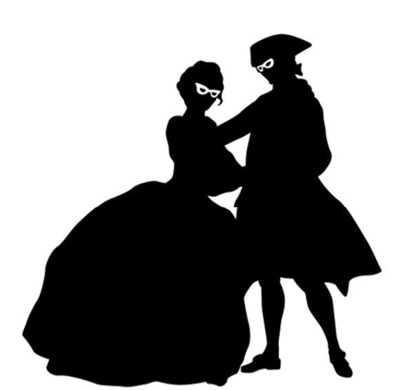 Силуэт дамы и кавалера
