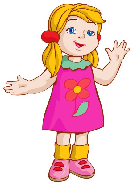 Девочка на прозрачном фоне