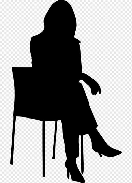 Силуэт сидящего человека