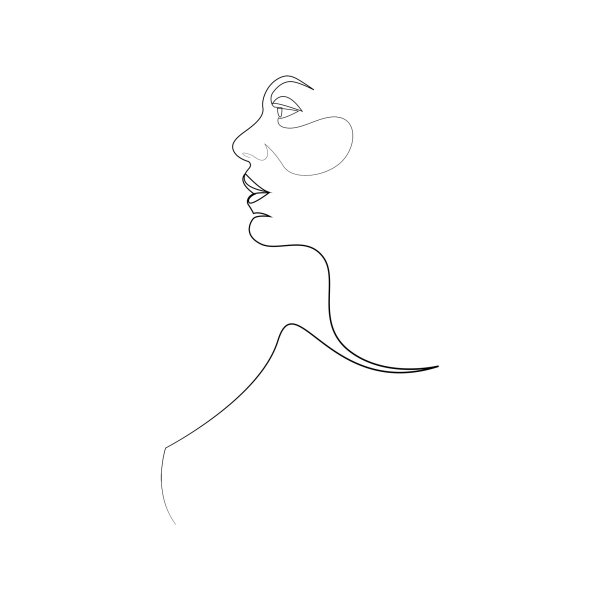 Женщина одной линией