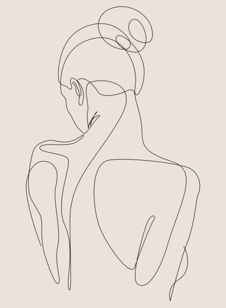 Женщина одной линией