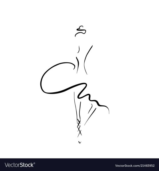 Танцовщица одной линией