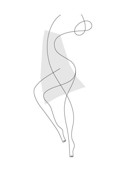 Силуэт девушки линиями