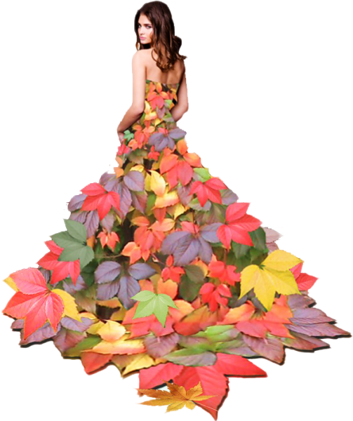 Платье из листьев