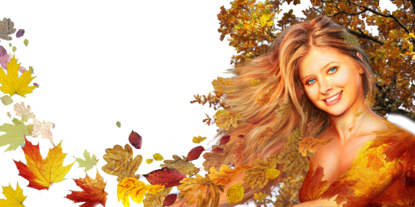 Девушка осень клипарт