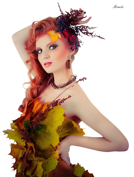 Женщина осень