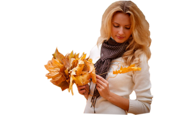 Женщина осень