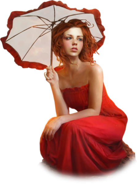 Женщина на прозрачном фоне