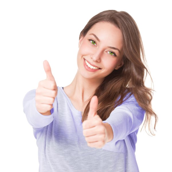 Девушка палец вверх