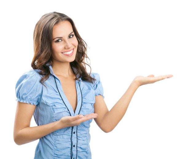 Довольная девушка