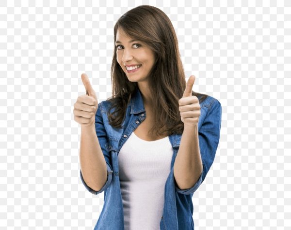 Девушка показывает класс