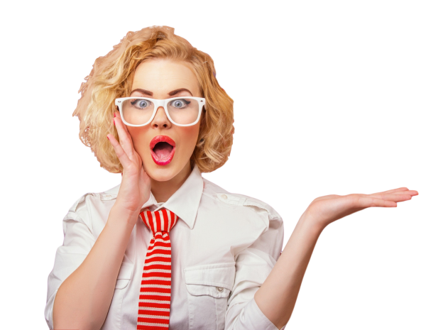 Девушка в восторге