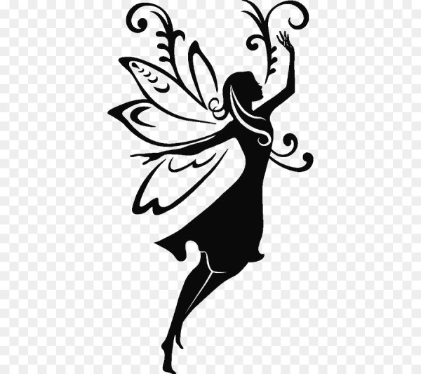 Силуэт девушки феи