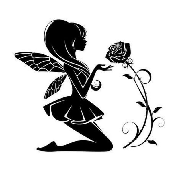 Контур Фея с цветами