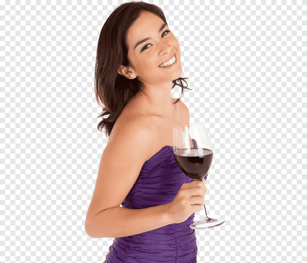 Девушка в бокале на прозрачном фоне