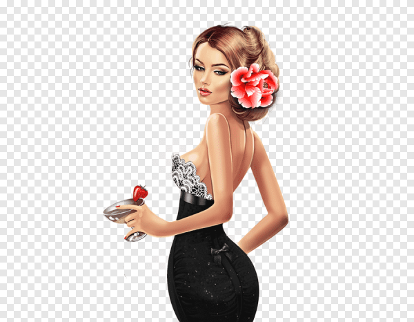 Нарядная женщина рисунок