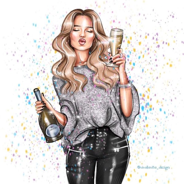 Модные иллюстрации девушек