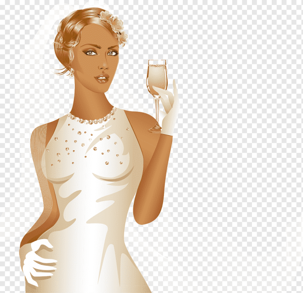 Женщина на прозрачном фоне для фотошопа