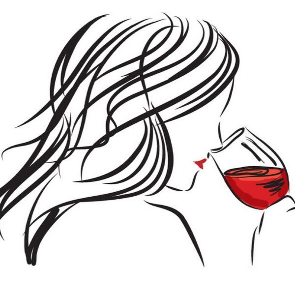 Девушка в бокале рисунок