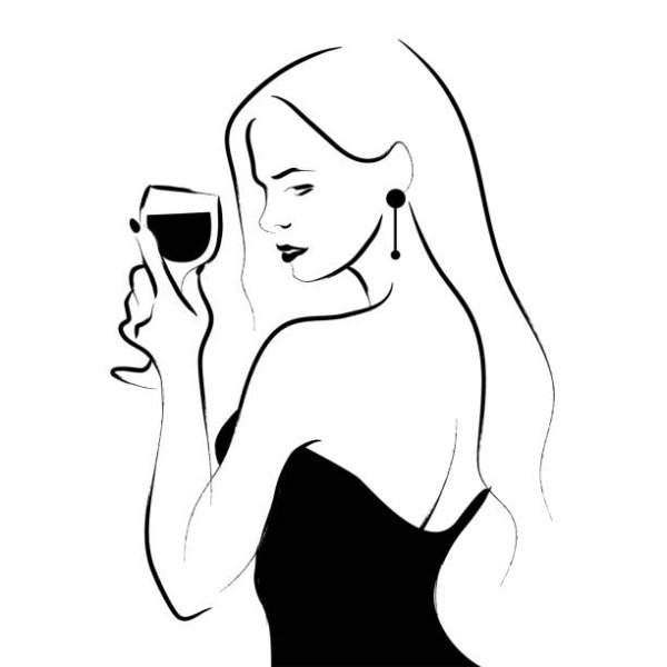Девушка в бокале вектор