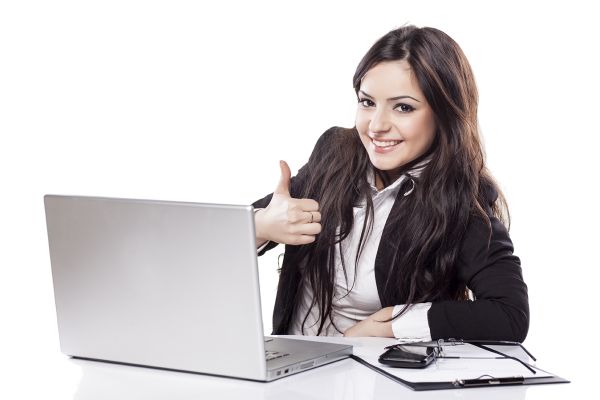 Девушка с ноутбуком