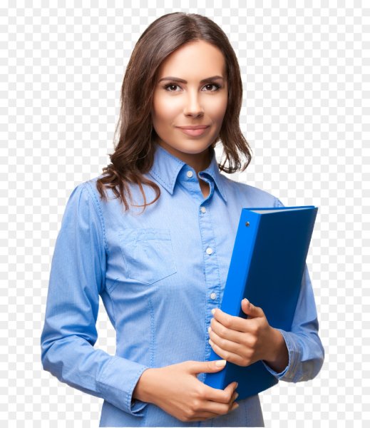 Деловая женщина с папкой