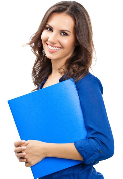 Девушка с документами