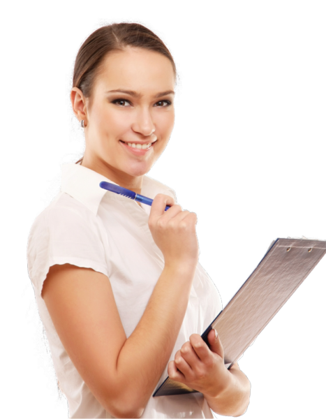 Девушка с планшетом в руках