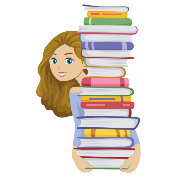 Учитель с книгой на прозрачном фоне