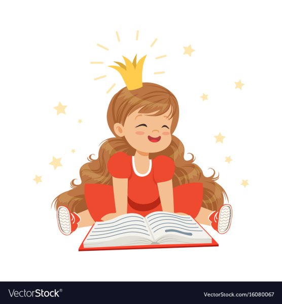 Девочка с книжкой вектор
