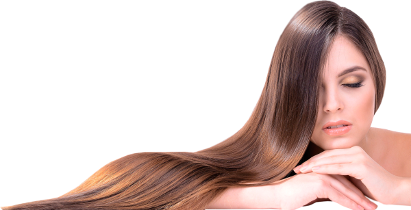 Девушка с блестящими волосами