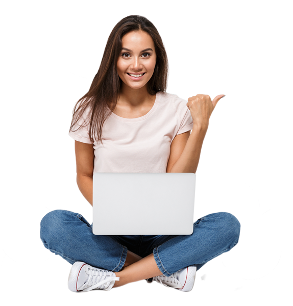 Девушка с ноутбуком