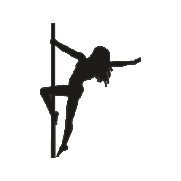 Силуэт девушки на шесте