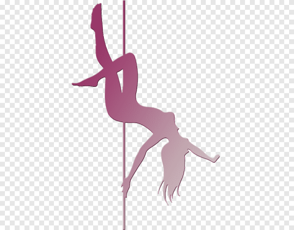 Девушка на пилоне силуэт