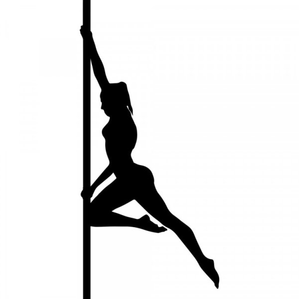 Девушка на пилоне силуэт
