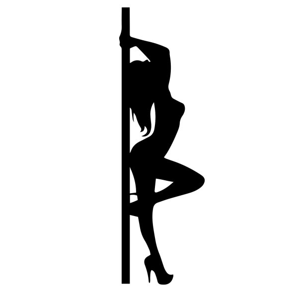 Силуэт девушки на шесте