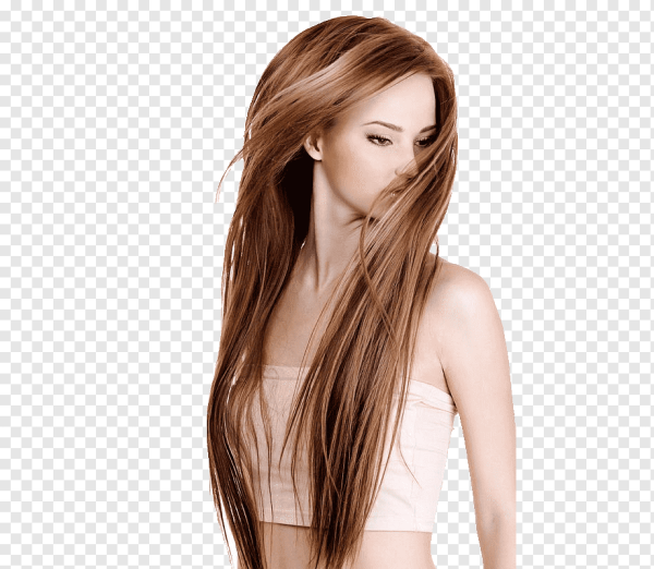 Прямые волосы на белом фоне