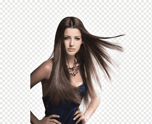 Прямые волосы на белом фоне