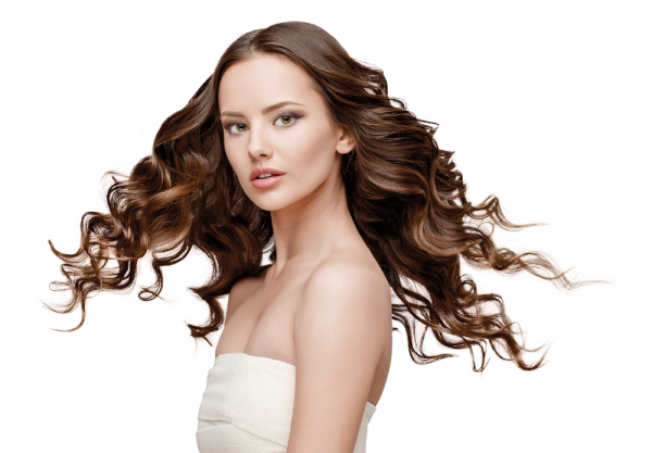 Красивые волосы на прозрачном фоне
