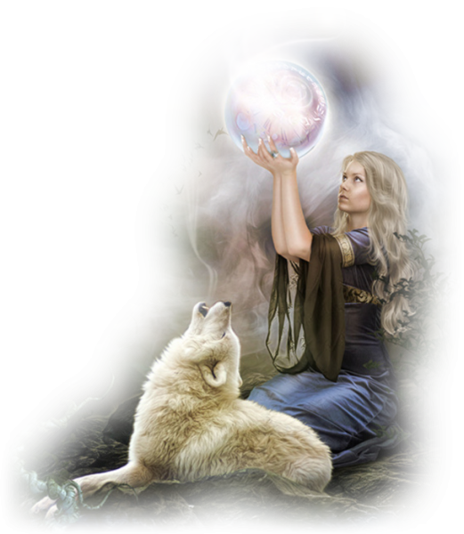 Картинки фэнтези девушки с волками