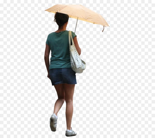 Человек с зонтом в полный рост