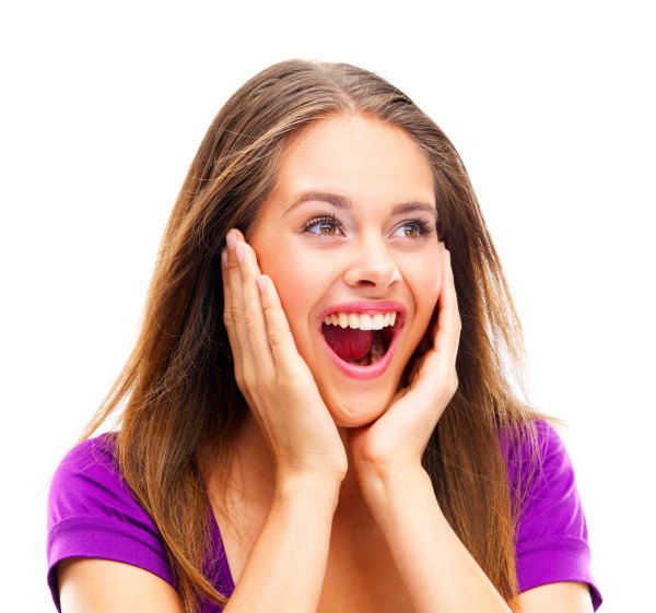 Радостная девушка