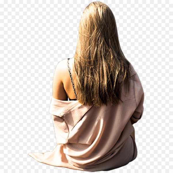 Человек сидит спиной