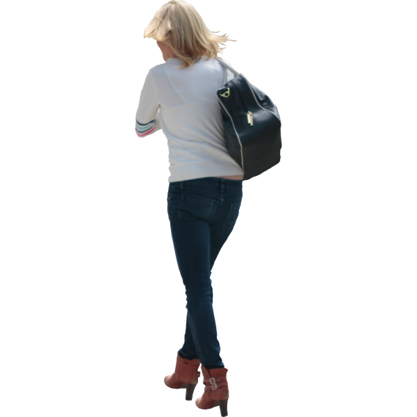 Идущий человек на прозрачном фоне