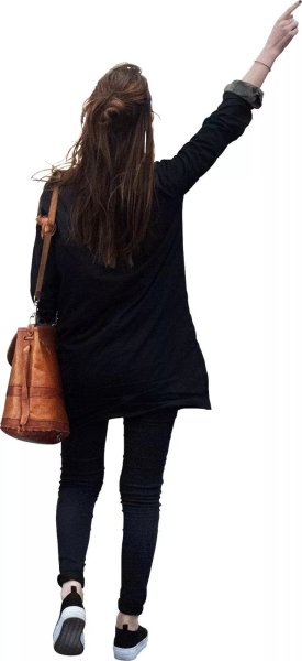 Девушка со спины в полный рост